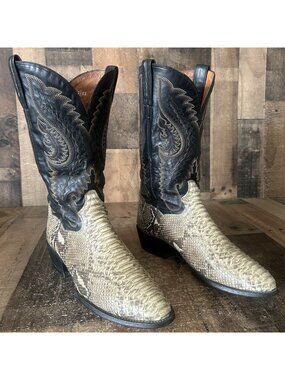 Dan Post 3036 Snakeskin Western Cowboy Boots Mens 9 D